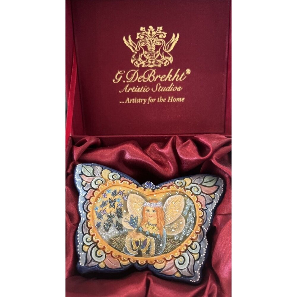 G. Debrekht Butterfly Trinket Box Hand Painted